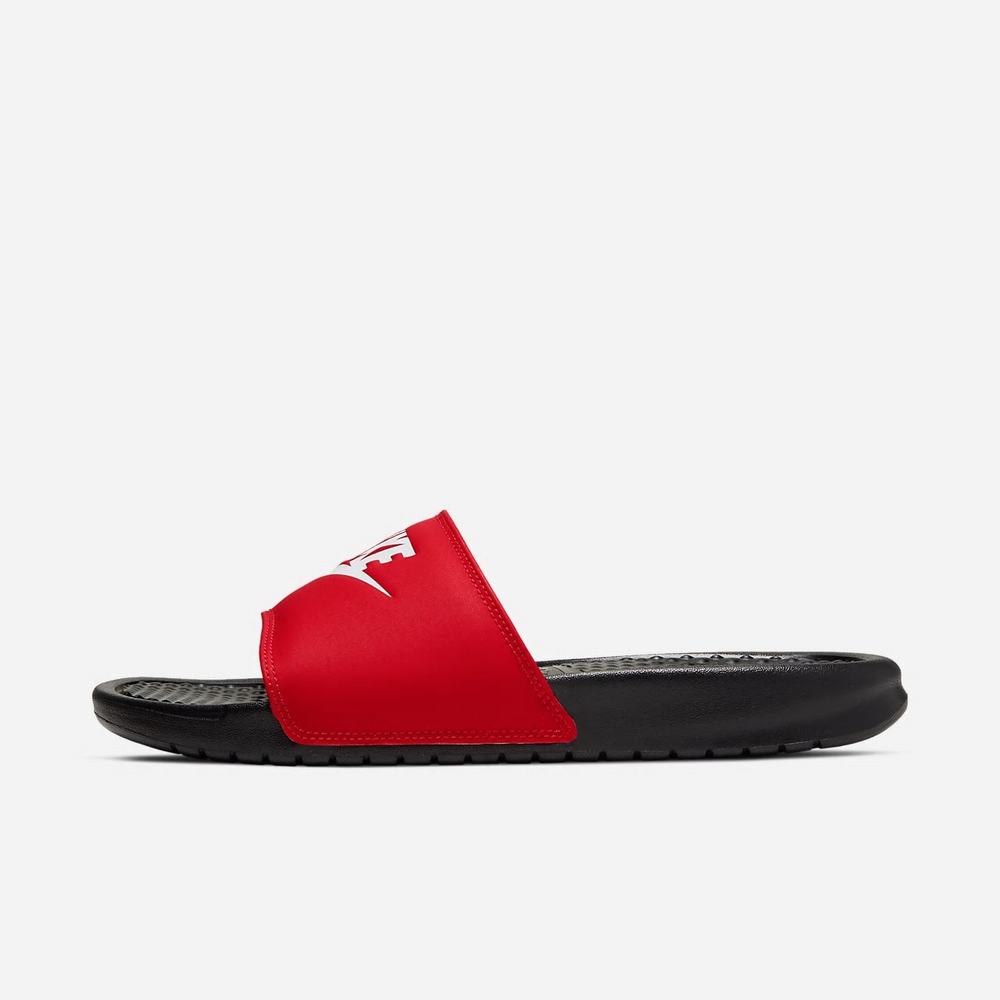 Claquette Nike Benassi JDI Noir/Rouge 3975-148 Black/University Red/White Homme | FGV-29092714